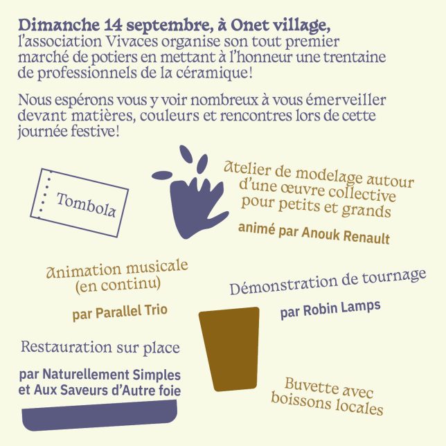 Marché Potier d'Onet le Chateau Village dimanche 14 septembre 2025