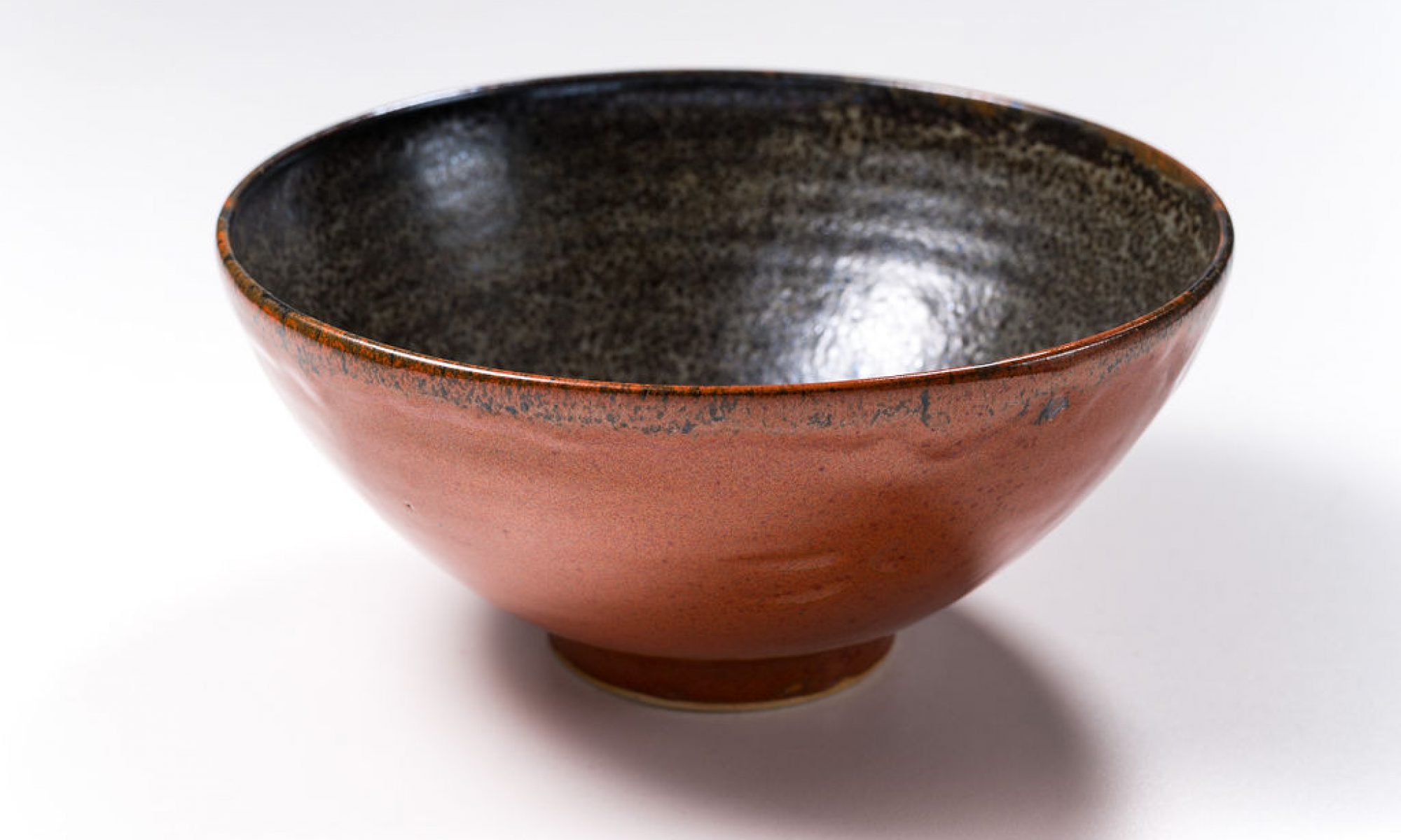 saladier brun orangé en grès al-terre poterie